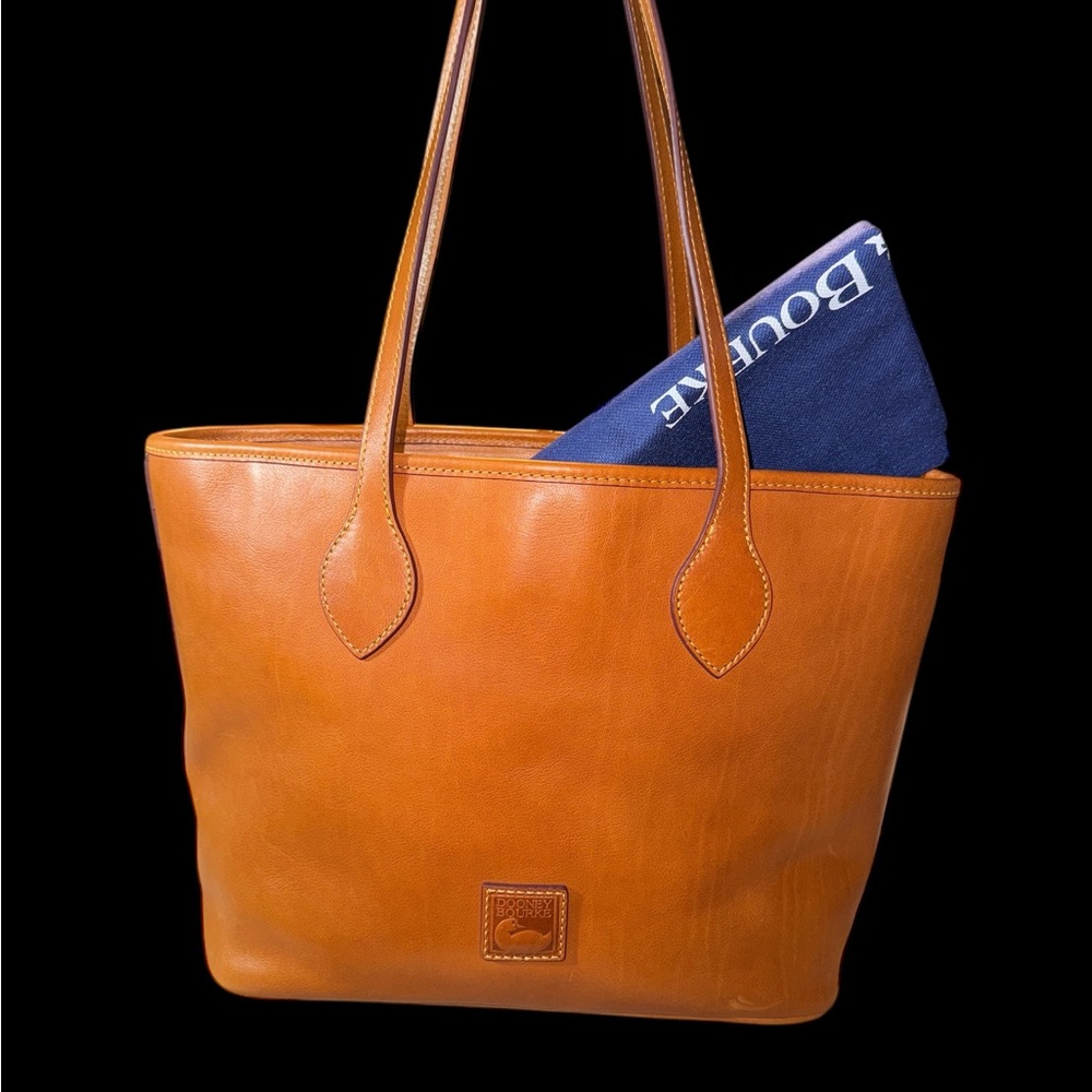 Dooney & Bourke Florentine Leather Tote With Dust Bag Natural NWOT